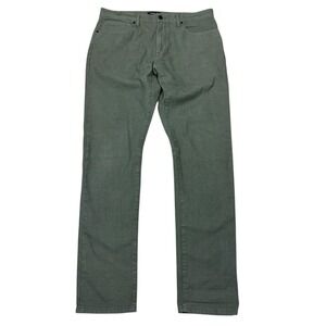 Proof Huckberry Rover Slim Straight Jeans Mens 34x34 Sage Green Stretch Denim
